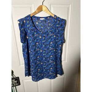 Blue floral Blouse NWOT